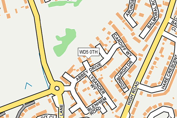 WD5 0TH map - OS OpenMap – Local (Ordnance Survey)