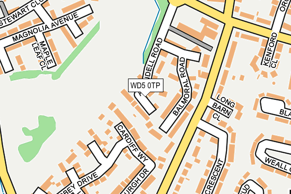 WD5 0TP map - OS OpenMap – Local (Ordnance Survey)