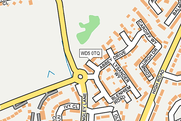 WD5 0TQ map - OS OpenMap – Local (Ordnance Survey)