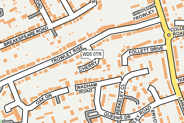 WD5 0TR map - OS OpenMap – Local (Ordnance Survey)