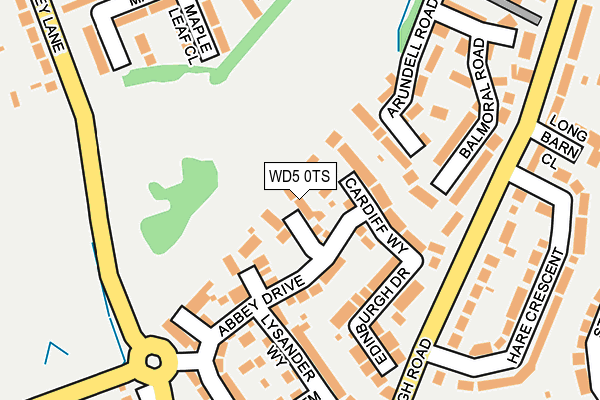 WD5 0TS map - OS OpenMap – Local (Ordnance Survey)