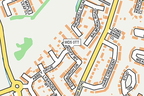 WD5 0TT map - OS OpenMap – Local (Ordnance Survey)