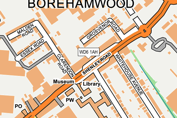 Map of BOREHAMWOOD ORTHO CLINIC LIMITED at local scale