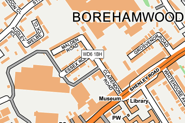 WD6 1BH map - OS OpenMap – Local (Ordnance Survey)