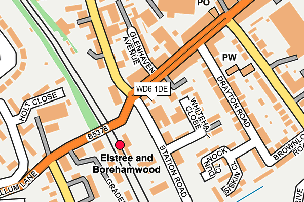 WD6 1DE map - OS OpenMap – Local (Ordnance Survey)
