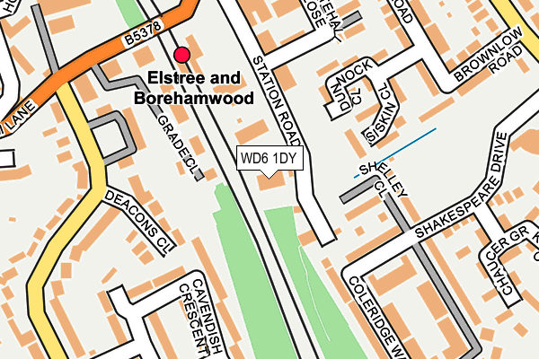 WD6 1DY map - OS OpenMap – Local (Ordnance Survey)