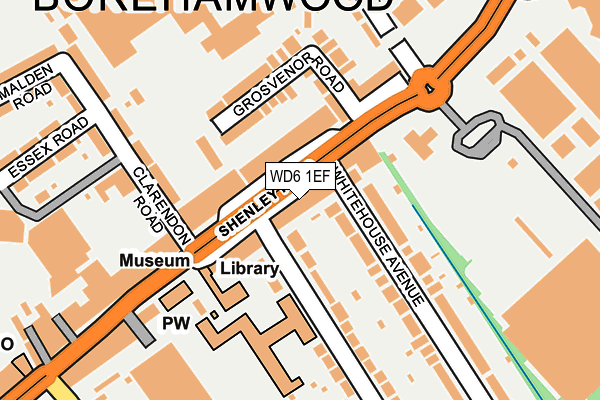 WD6 1EF map - OS OpenMap – Local (Ordnance Survey)