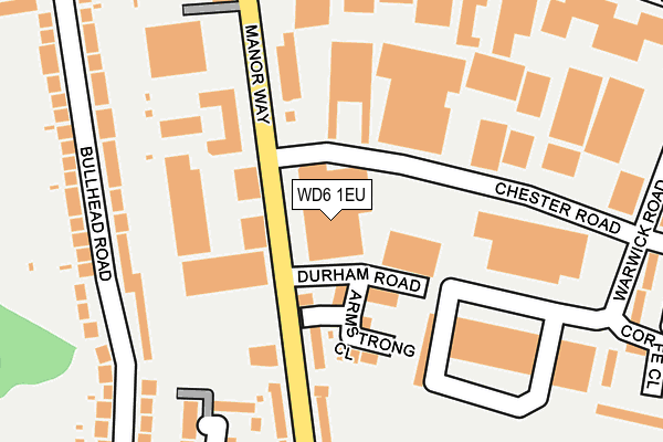 WD6 1EU map - OS OpenMap – Local (Ordnance Survey)