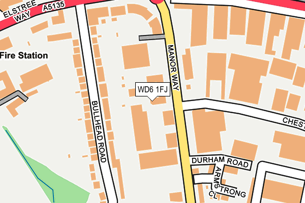 WD6 1FJ map - OS OpenMap – Local (Ordnance Survey)