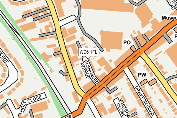 WD6 1FL map - OS OpenMap – Local (Ordnance Survey)
