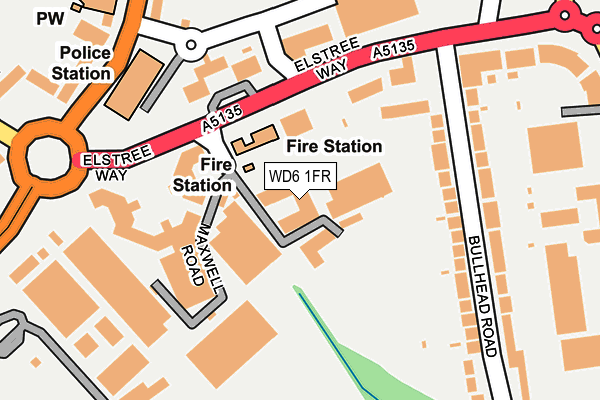 WD6 1FR map - OS OpenMap – Local (Ordnance Survey)