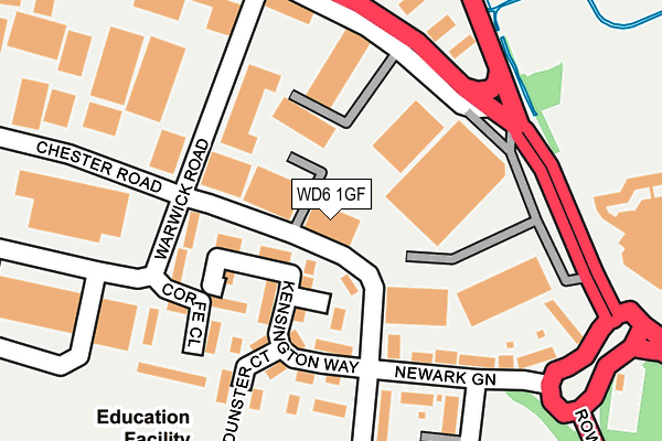 WD6 1GF map - OS OpenMap – Local (Ordnance Survey)