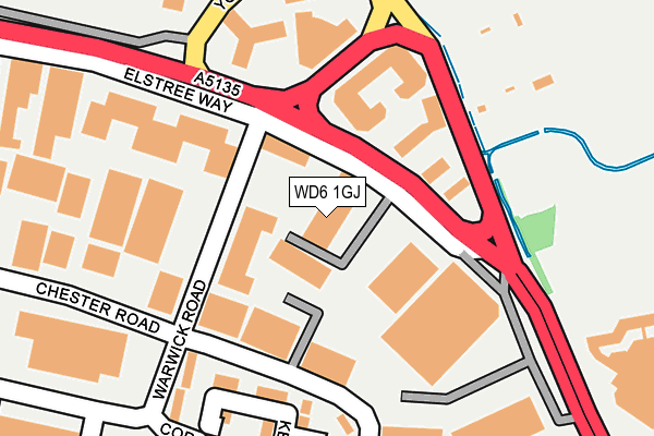 WD6 1GJ map - OS OpenMap – Local (Ordnance Survey)