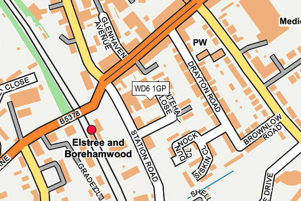 WD6 1GP map - OS OpenMap – Local (Ordnance Survey)