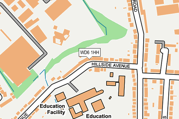 WD6 1HH map - OS OpenMap – Local (Ordnance Survey)
