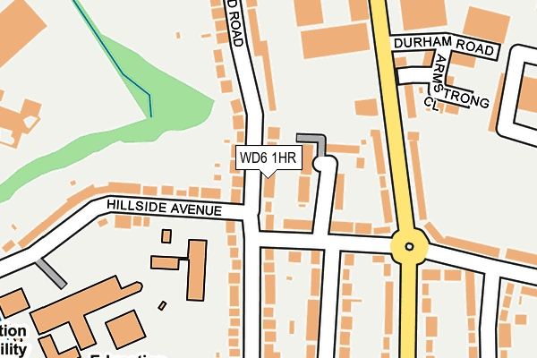 WD6 1HR map - OS OpenMap – Local (Ordnance Survey)