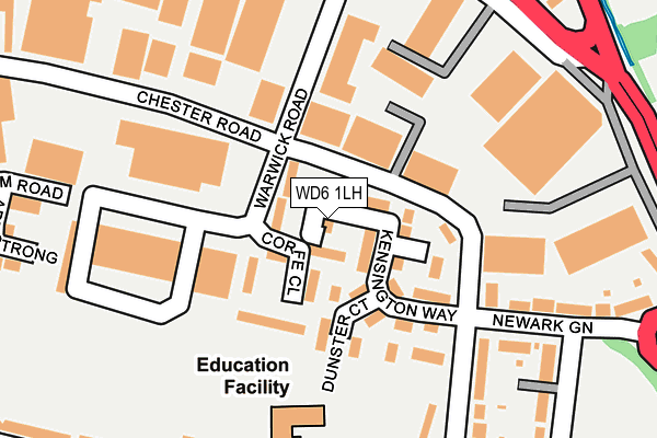 WD6 1LH map - OS OpenMap – Local (Ordnance Survey)