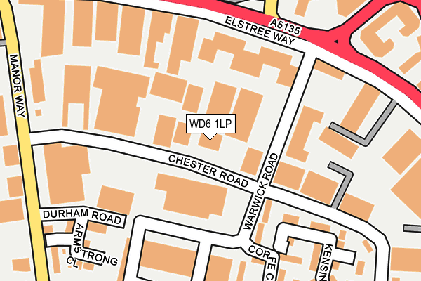 WD6 1LP map - OS OpenMap – Local (Ordnance Survey)