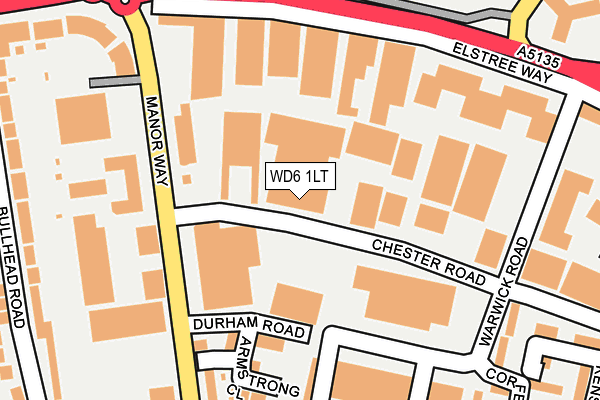 WD6 1LT map - OS OpenMap – Local (Ordnance Survey)