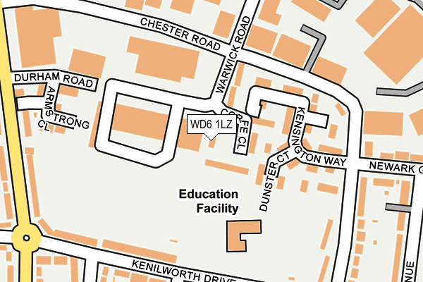 WD6 1LZ map - OS OpenMap – Local (Ordnance Survey)