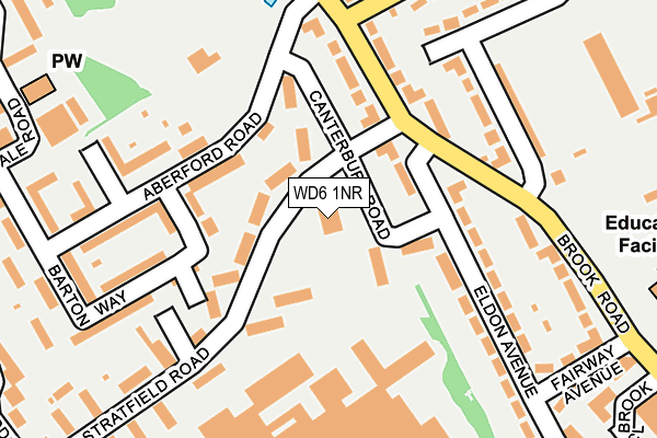 WD6 1NR map - OS OpenMap – Local (Ordnance Survey)