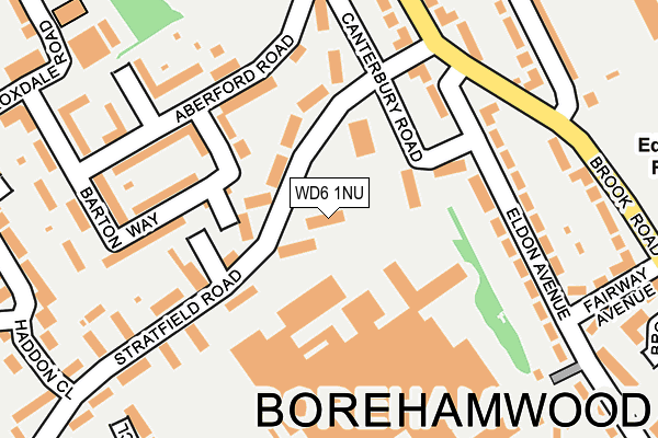 WD6 1NU map - OS OpenMap – Local (Ordnance Survey)