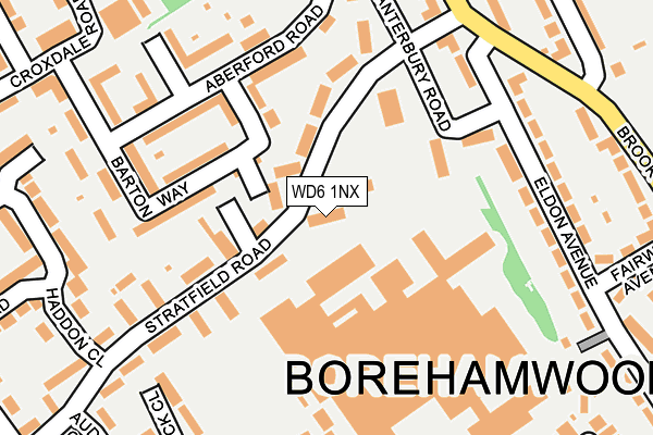 WD6 1NX map - OS OpenMap – Local (Ordnance Survey)