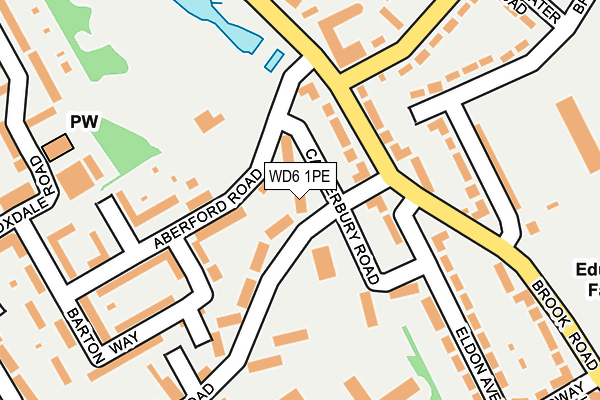 WD6 1PE map - OS OpenMap – Local (Ordnance Survey)