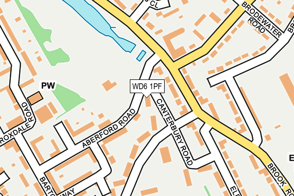 WD6 1PF map - OS OpenMap – Local (Ordnance Survey)