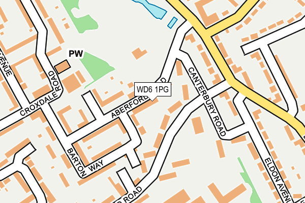 WD6 1PG map - OS OpenMap – Local (Ordnance Survey)
