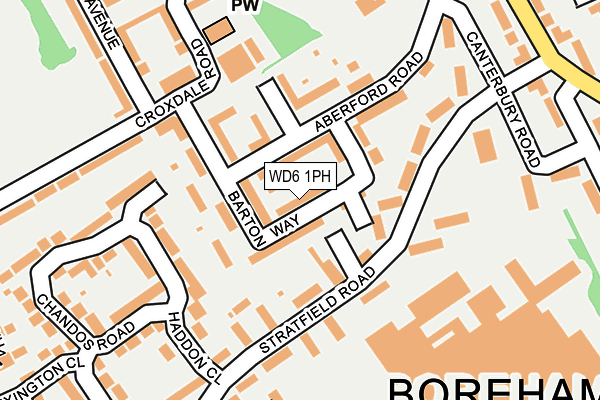 WD6 1PH map - OS OpenMap – Local (Ordnance Survey)