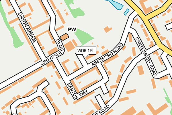 WD6 1PL map - OS OpenMap – Local (Ordnance Survey)