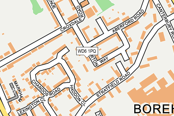 WD6 1PQ map - OS OpenMap – Local (Ordnance Survey)
