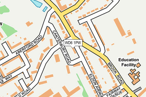 WD6 1PW map - OS OpenMap – Local (Ordnance Survey)