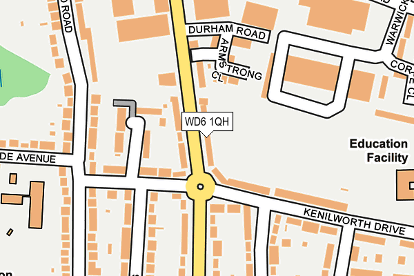 WD6 1QH map - OS OpenMap – Local (Ordnance Survey)