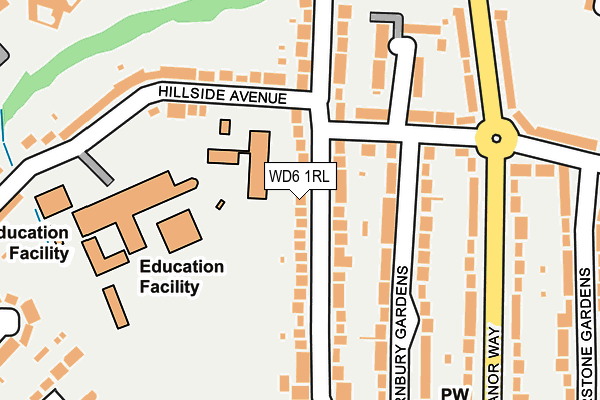 WD6 1RL map - OS OpenMap – Local (Ordnance Survey)