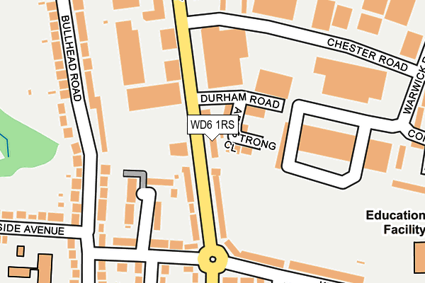 WD6 1RS map - OS OpenMap – Local (Ordnance Survey)