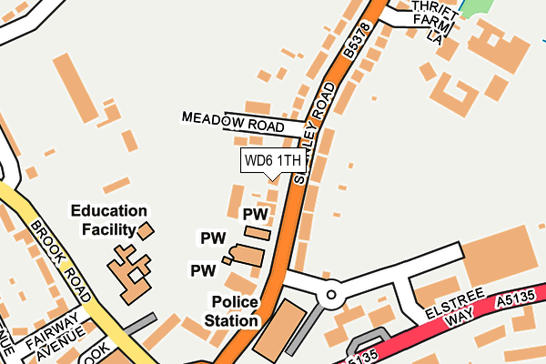 WD6 1TH map - OS OpenMap – Local (Ordnance Survey)