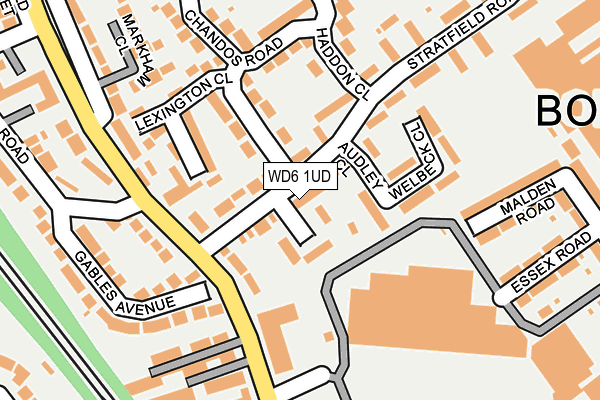 WD6 1UD map - OS OpenMap – Local (Ordnance Survey)