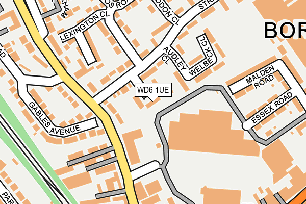 WD6 1UE map - OS OpenMap – Local (Ordnance Survey)