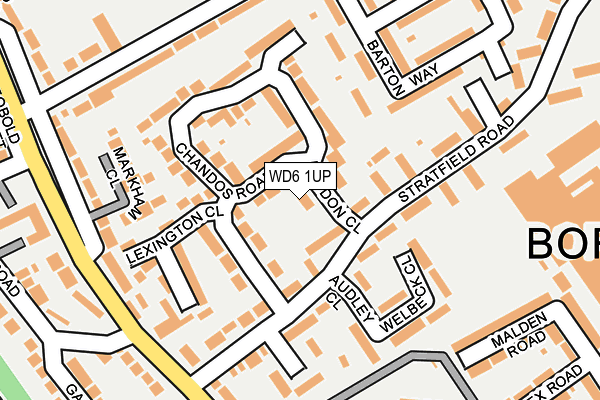 WD6 1UP map - OS OpenMap – Local (Ordnance Survey)