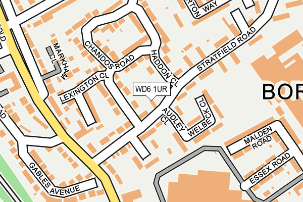 WD6 1UR map - OS OpenMap – Local (Ordnance Survey)