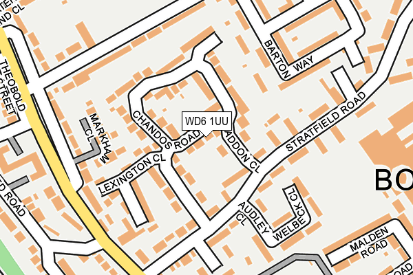 WD6 1UU map - OS OpenMap – Local (Ordnance Survey)