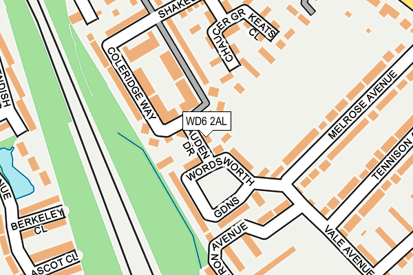WD6 2AL map - OS OpenMap – Local (Ordnance Survey)
