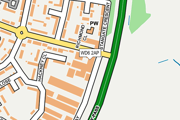 WD6 2AP map - OS OpenMap – Local (Ordnance Survey)