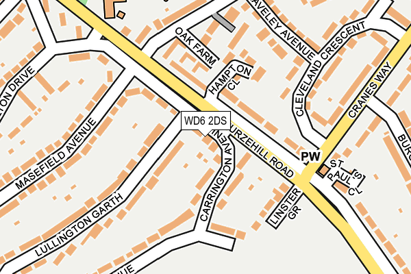 WD6 2DS map - OS OpenMap – Local (Ordnance Survey)