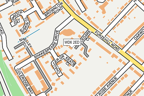 WD6 2ED map - OS OpenMap – Local (Ordnance Survey)