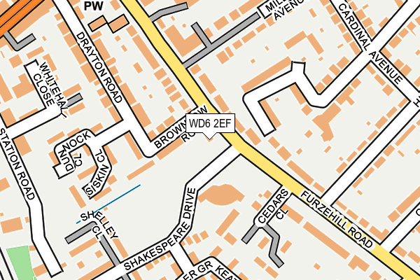 WD6 2EF map - OS OpenMap – Local (Ordnance Survey)