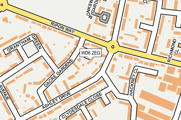 WD6 2EG map - OS OpenMap – Local (Ordnance Survey)