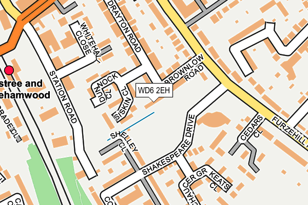 WD6 2EH map - OS OpenMap – Local (Ordnance Survey)